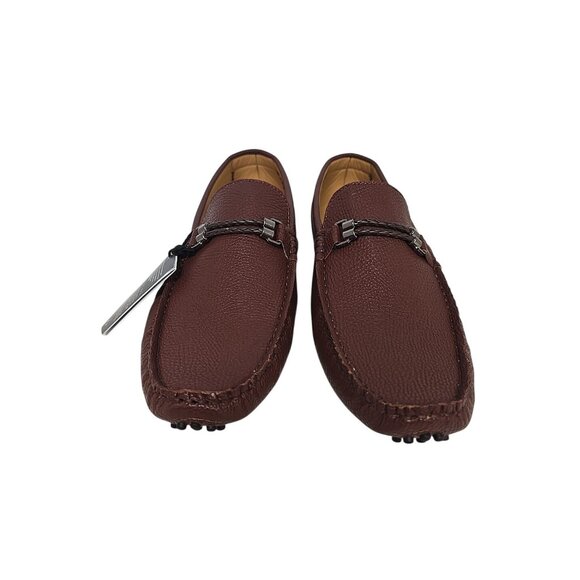 Mio Marino Men's MLS082-3-BR Braided Band Penny Loafer Brown Size 11M - Picture 6 of 7